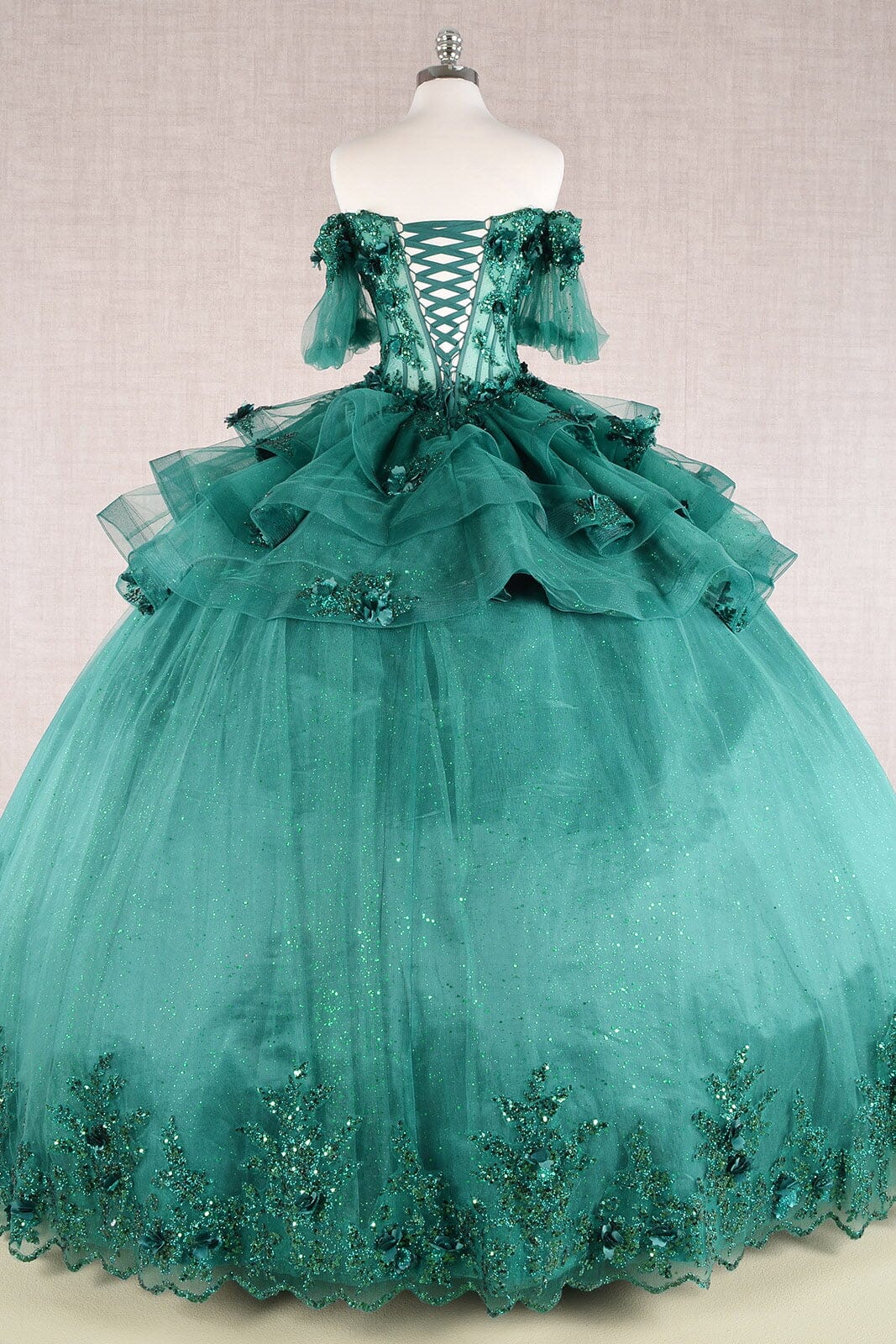 3D Floral Sheer Bodice Ball Gown by Elizabeth K GL3180 - product image 14