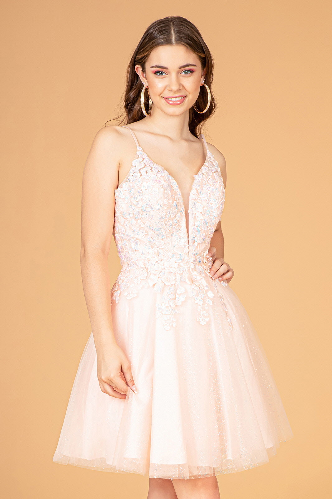 3D Floral Short A-line Dress by Elizabeth K GS3094 - product image 12
