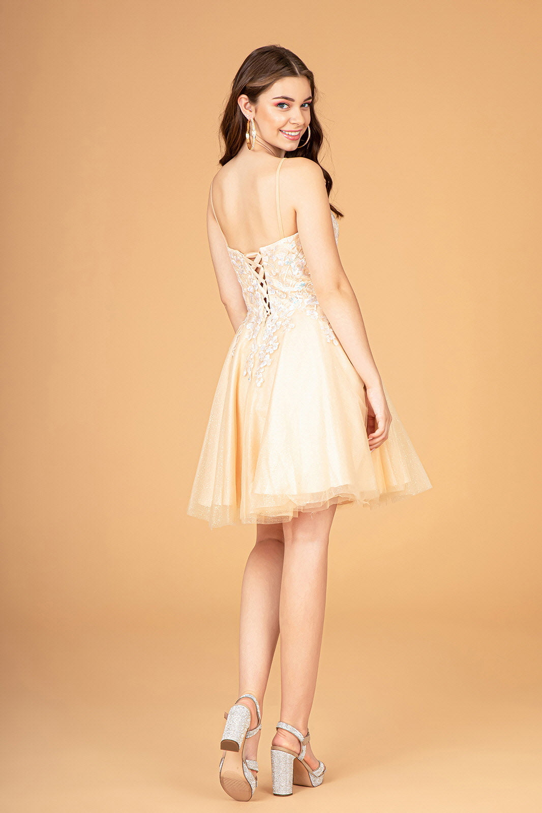 3D Floral Short A-line Dress by Elizabeth K GS3094 - product image 15