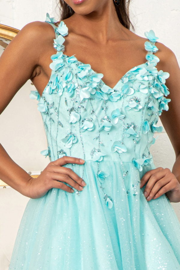 3D Floral Short Sweetheart Dress by Elizabeth K GS1999 - product image 5
