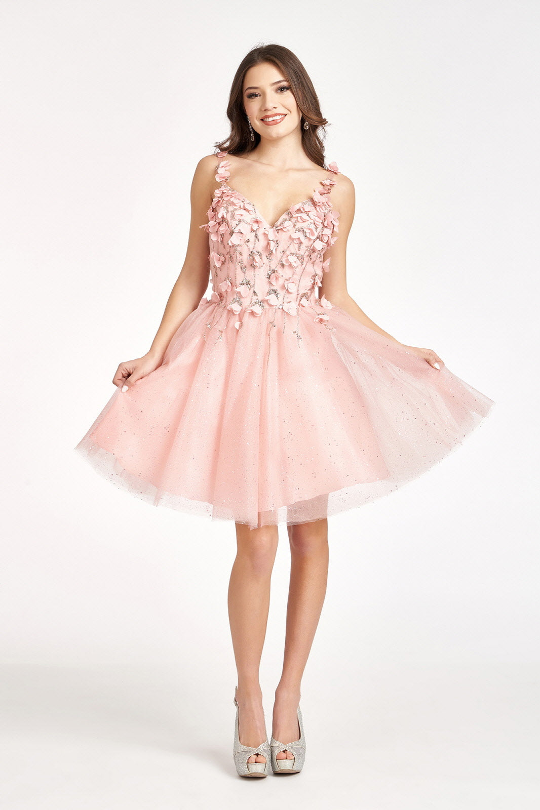 3D Floral Short Sweetheart Dress by Elizabeth K GS1999 - product image 7