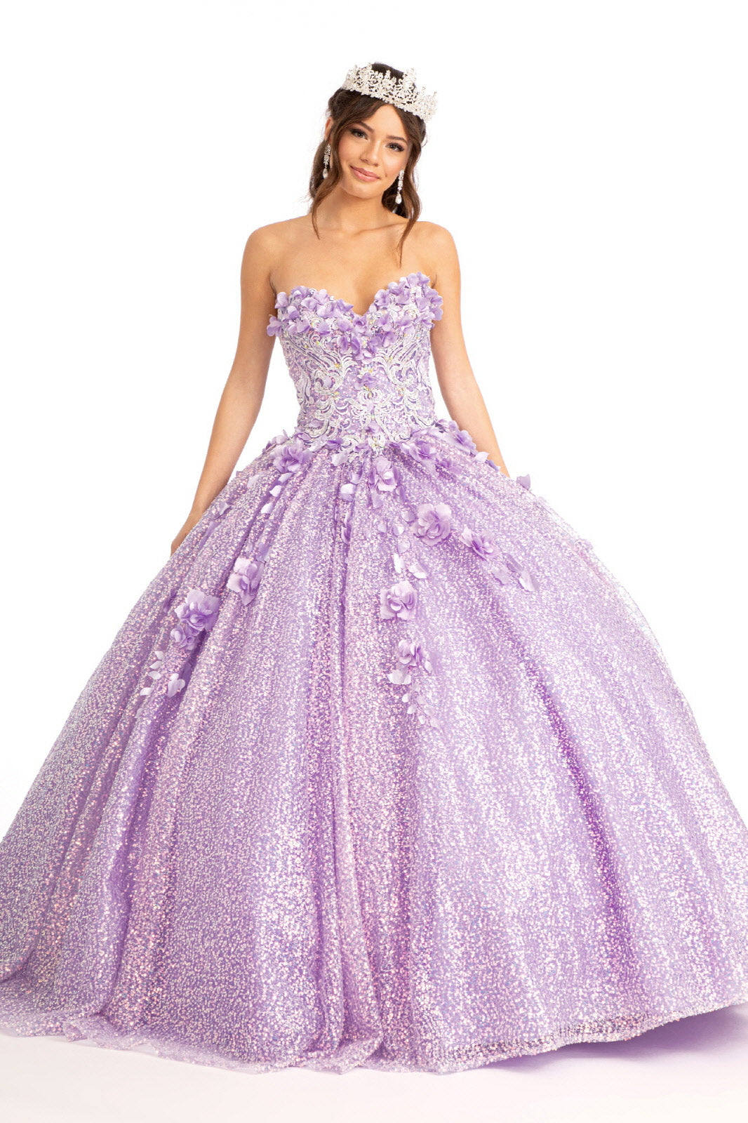 3D Floral Sweetheart Ball Gown by Elizabeth K GL1986 - product image 7