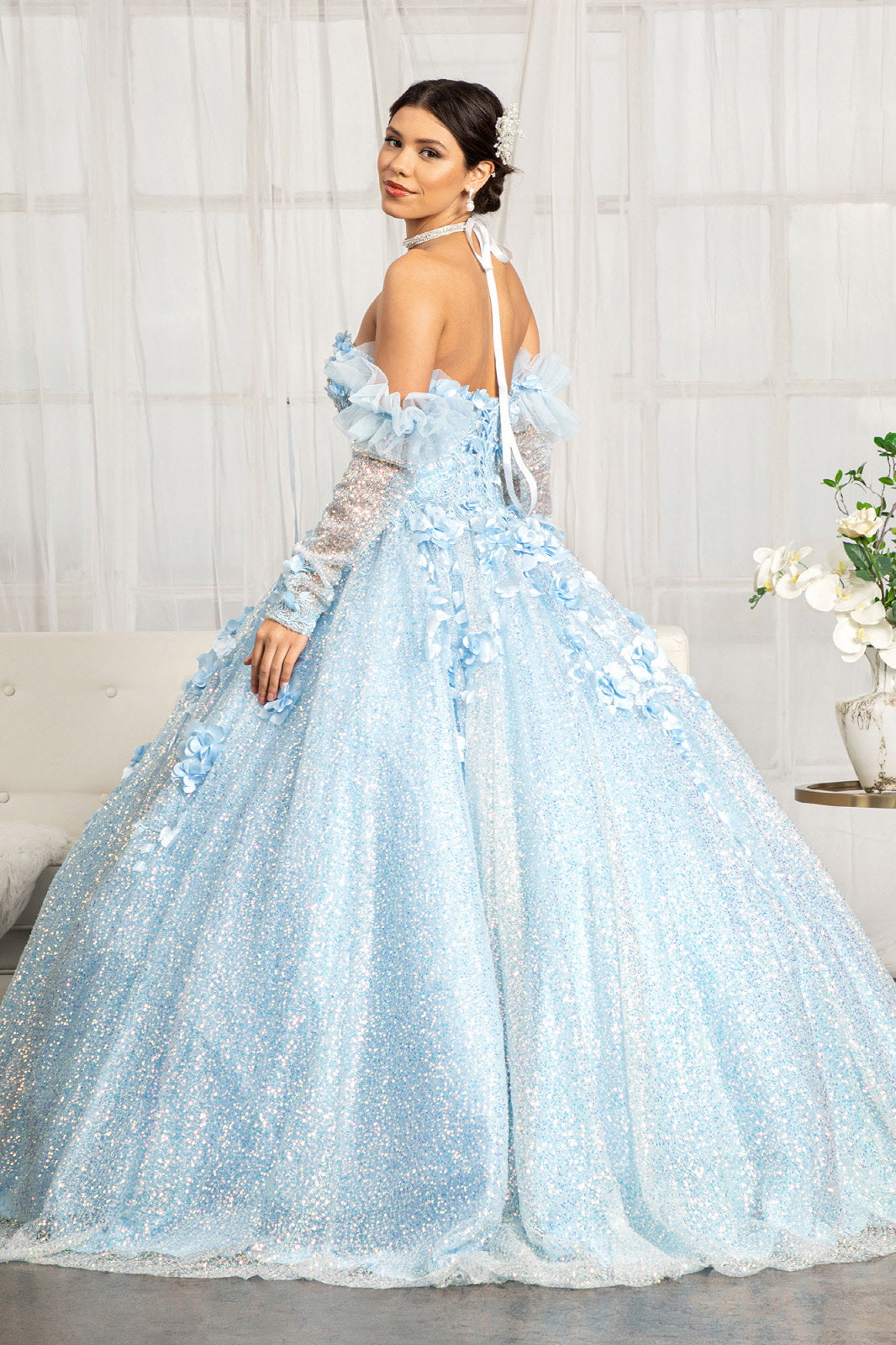 3D Floral Sweetheart Ball Gown by Elizabeth K GL1986 - product image 2