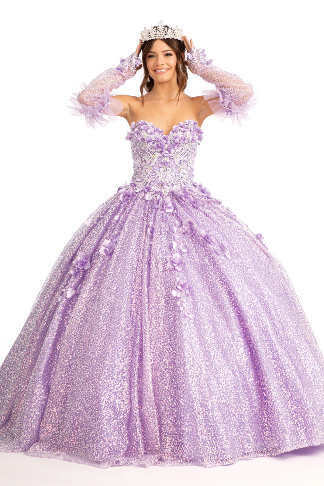 3D Floral Sweetheart Ball Gown by Elizabeth K GL1986 - product image 5