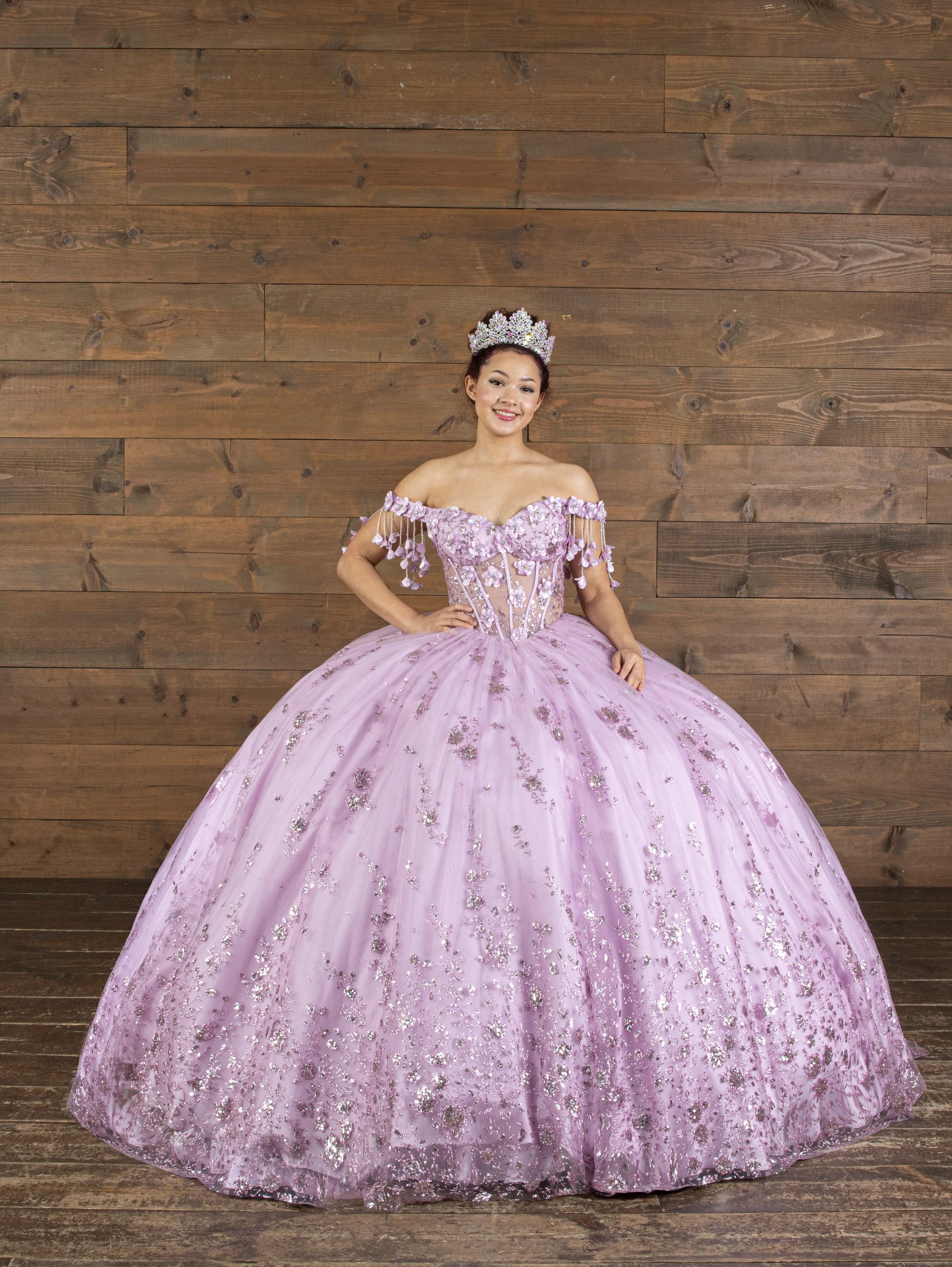 3D Butterfly Off Shoulder Ball Gown by Calla SCL-30038 - product image 1