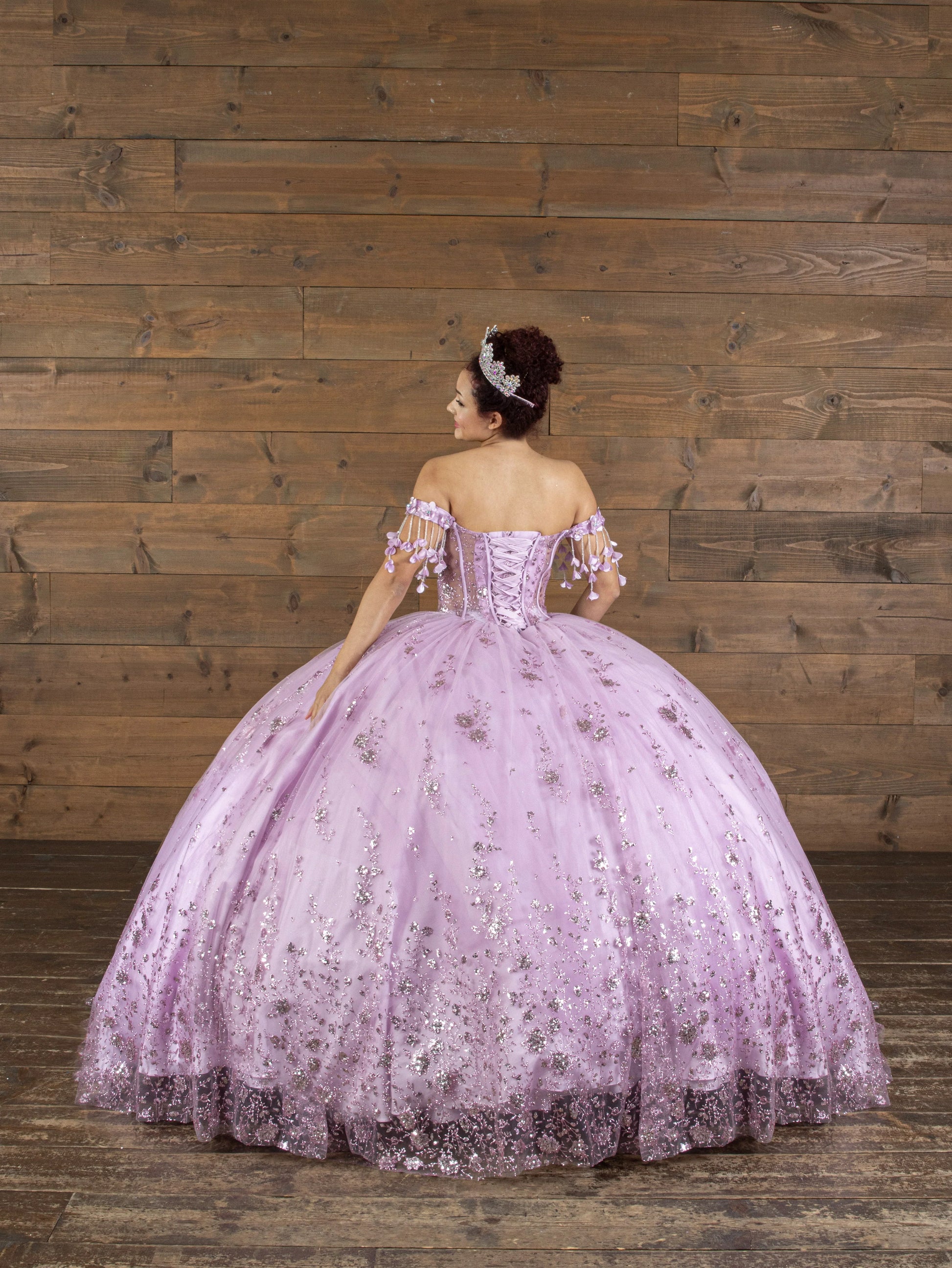 3D Butterfly Off Shoulder Ball Gown by Calla SCL-30038 - product image 2