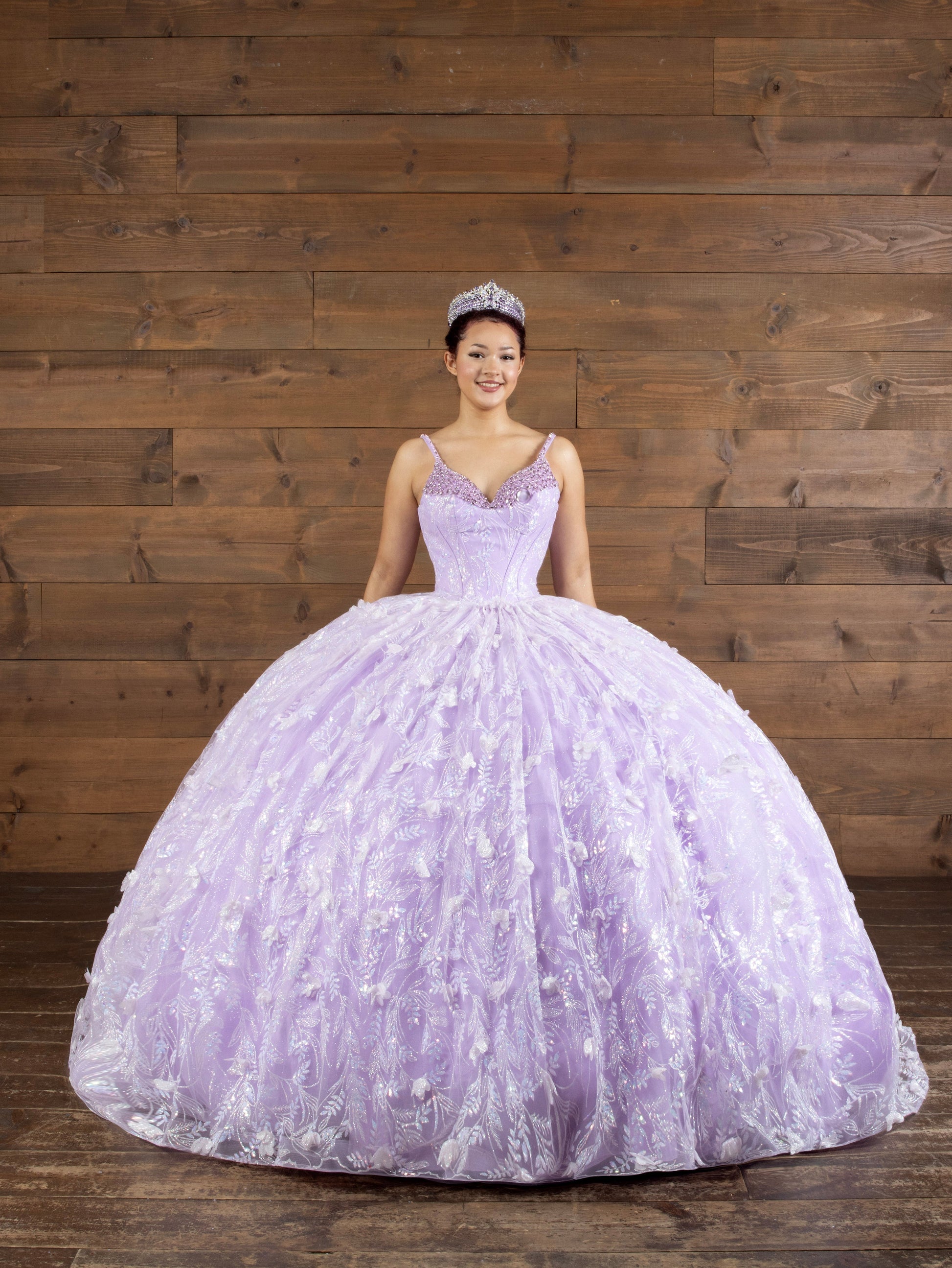 3D Floral V-Neck Tiered Ball Gown by Calla SCL-30029 - product image 4