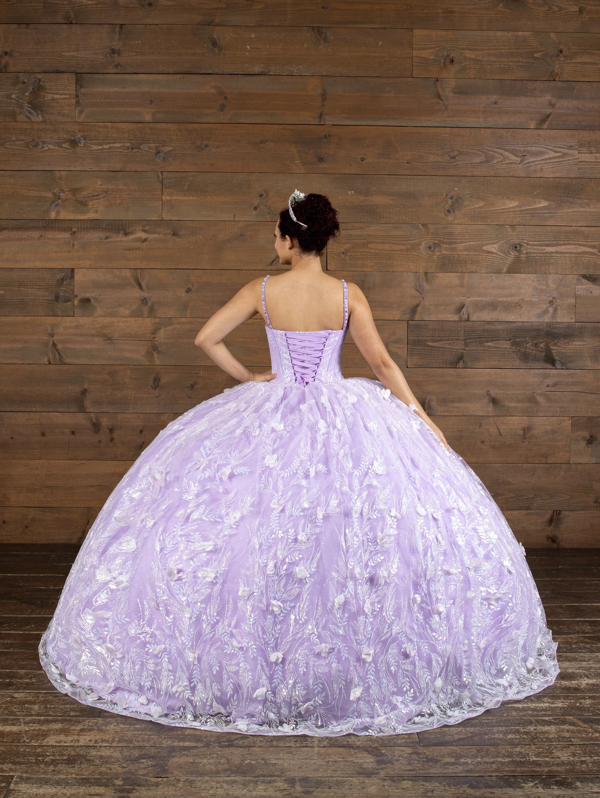 3D Floral V-Neck Tiered Ball Gown by Calla SCL-30029 - product image 2