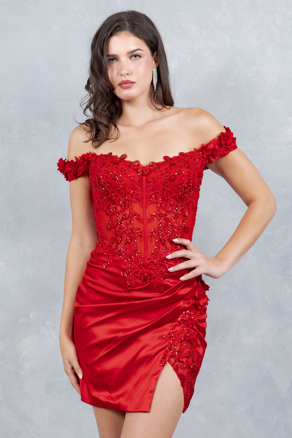 Short Off Shoulder Dress by Cinderella Couture 8181JS - product image 20