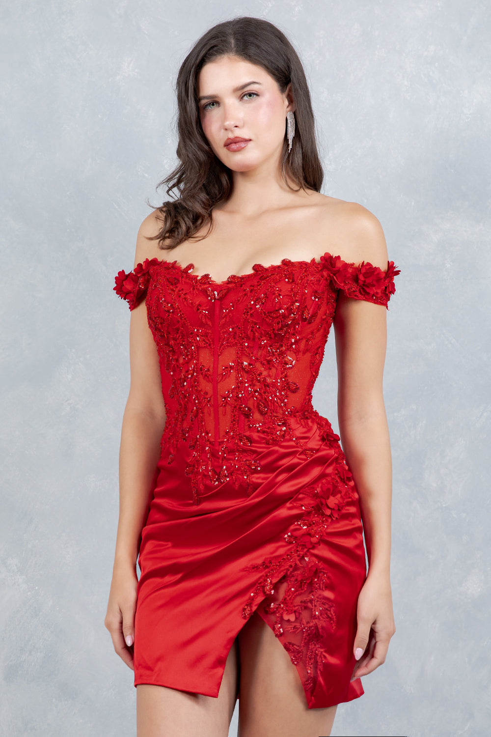 Short Off Shoulder Dress by Cinderella Couture 8181JS - product image 16