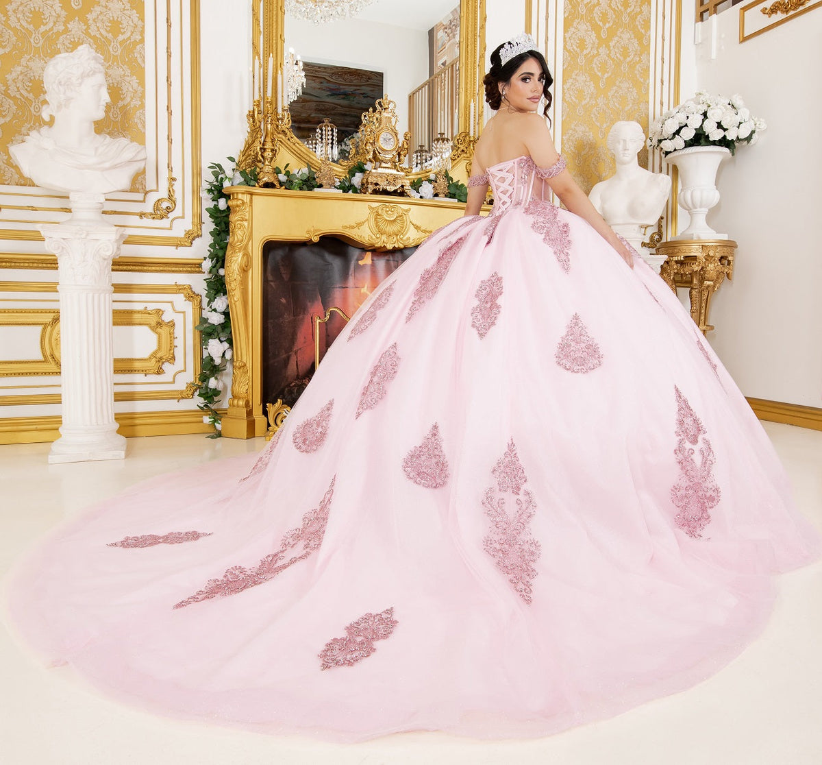 Off Shoulder Ball Gown by Cinderella Couture 8190J - product image 2