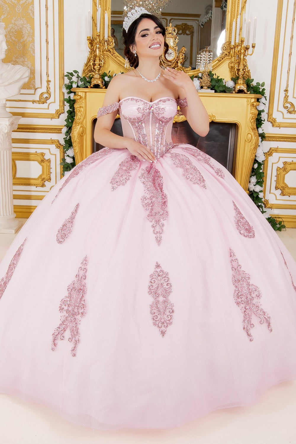 Off Shoulder Ball Gown by Cinderella Couture 8190J - product image 1