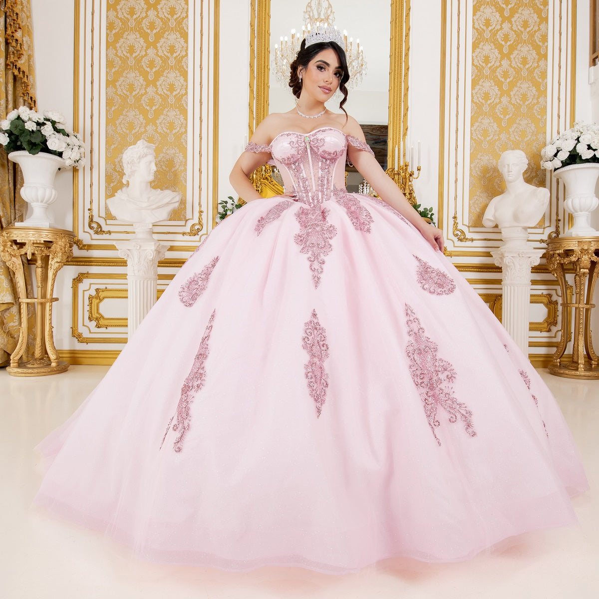 Off Shoulder Ball Gown by Cinderella Couture 8190J - product image 5