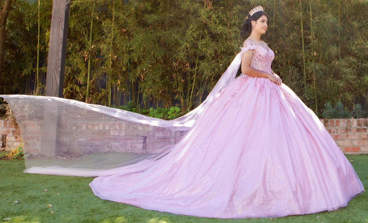Cape Sleeve Ball Gown by Cinderella Couture 8270J - product image 14