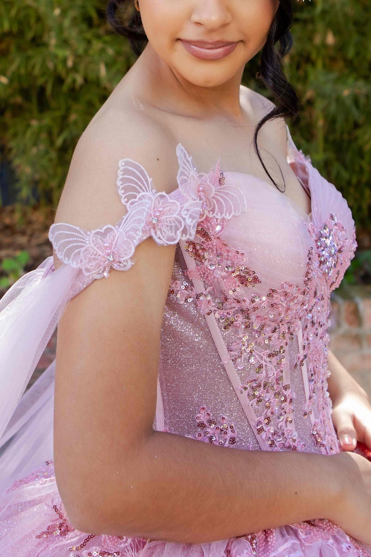 Cape Sleeve Ball Gown by Cinderella Couture 8270J - product image 12