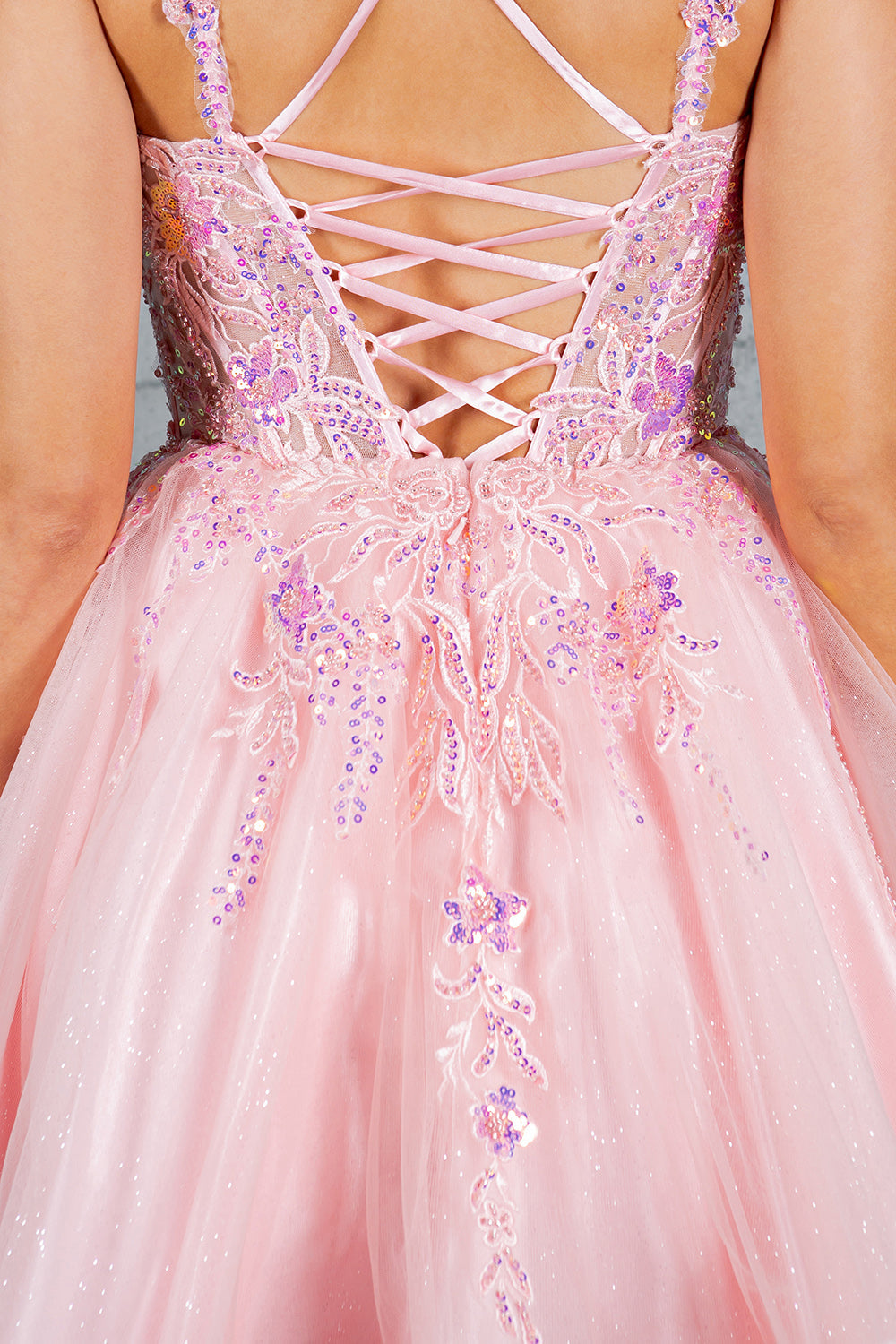 Applique Short V-Neck Dress by Cinderella Couture 8298J - product image 10