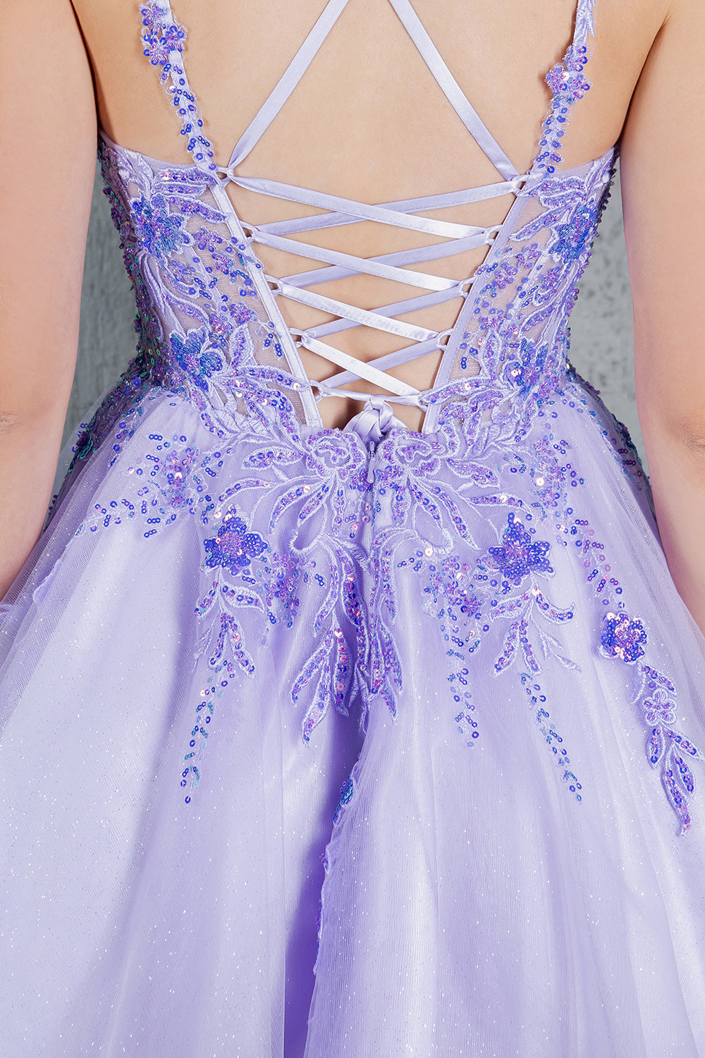 Applique Short V-Neck Dress by Cinderella Couture 8298J - product image 31