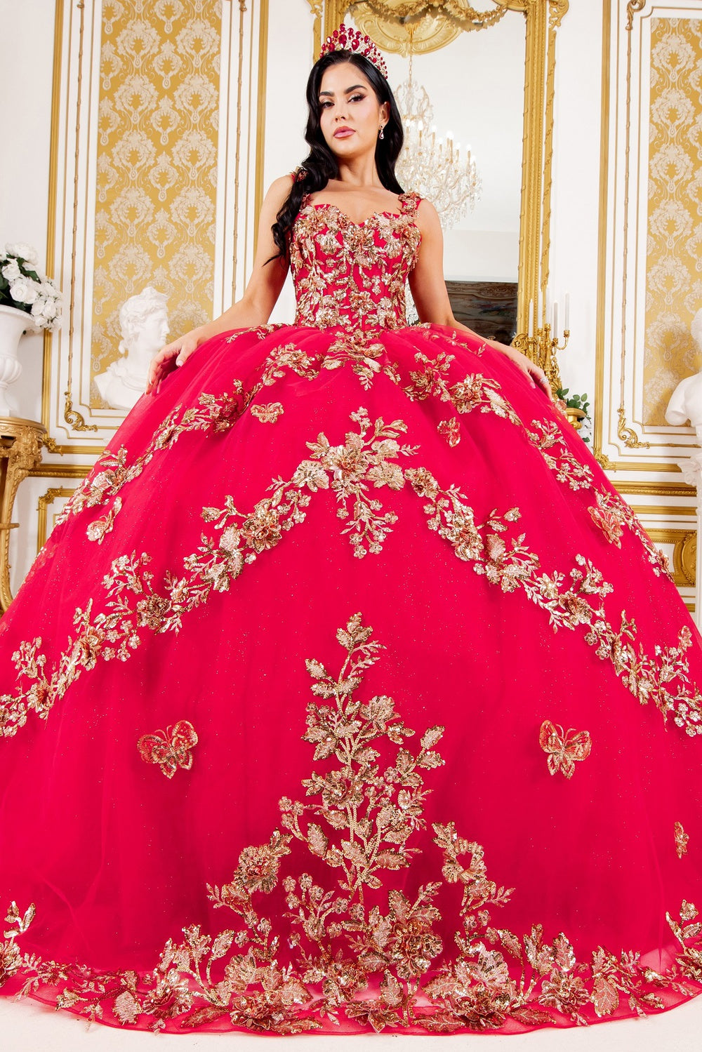 Applique Sleeveless Ball Gown by Cinderella Couture 8310J - product image 6