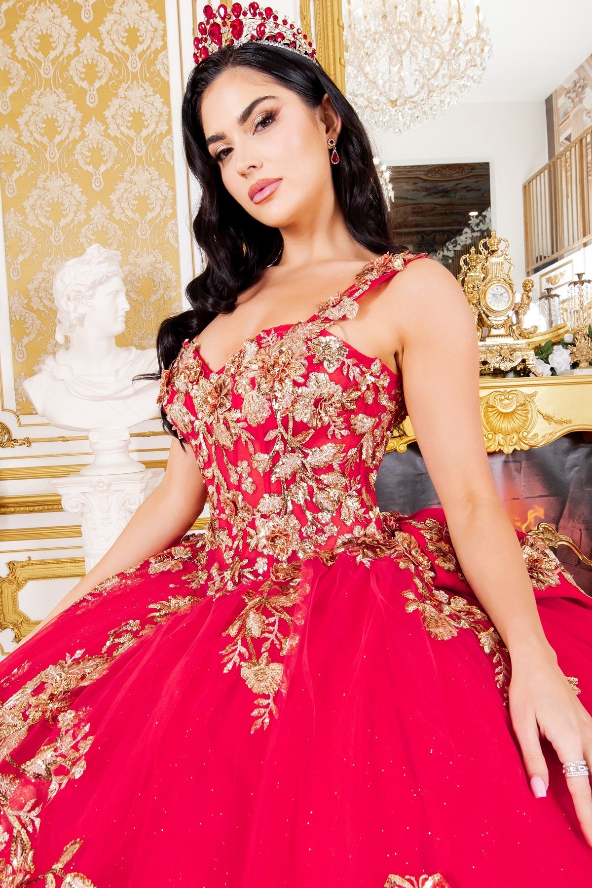 Applique Sleeveless Ball Gown by Cinderella Couture 8310J - product image 8