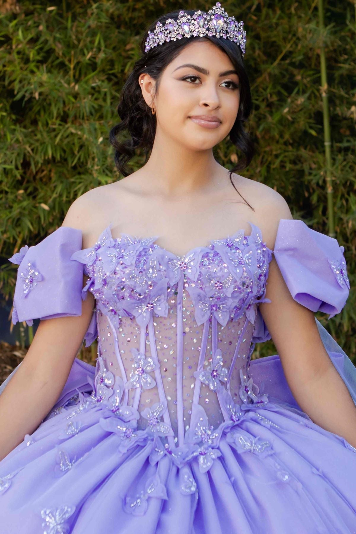 Cape Sleeve Ball Gown by Cinderella Couture 8350J - product image 9