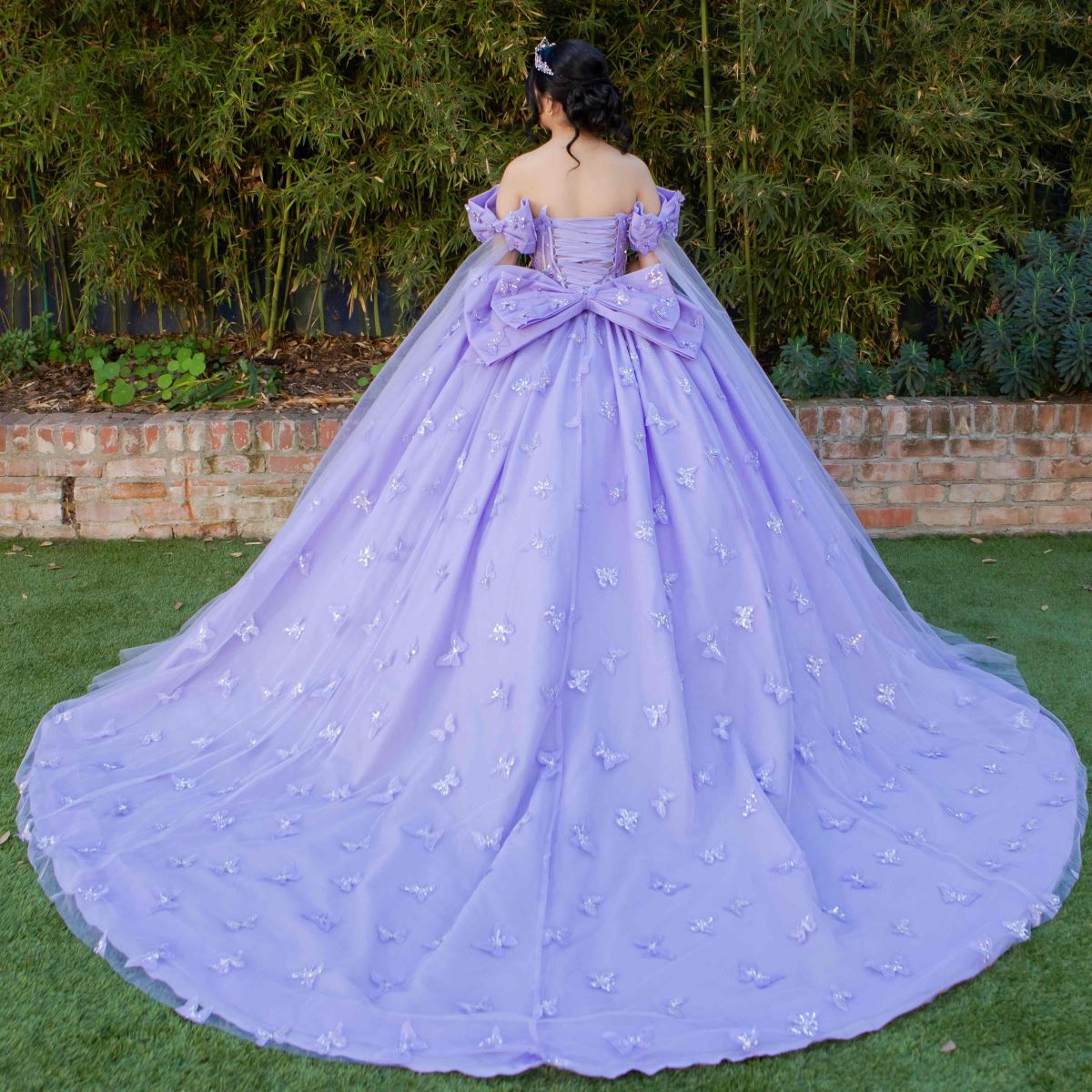 Cape Sleeve Ball Gown by Cinderella Couture 8350J - product image 8