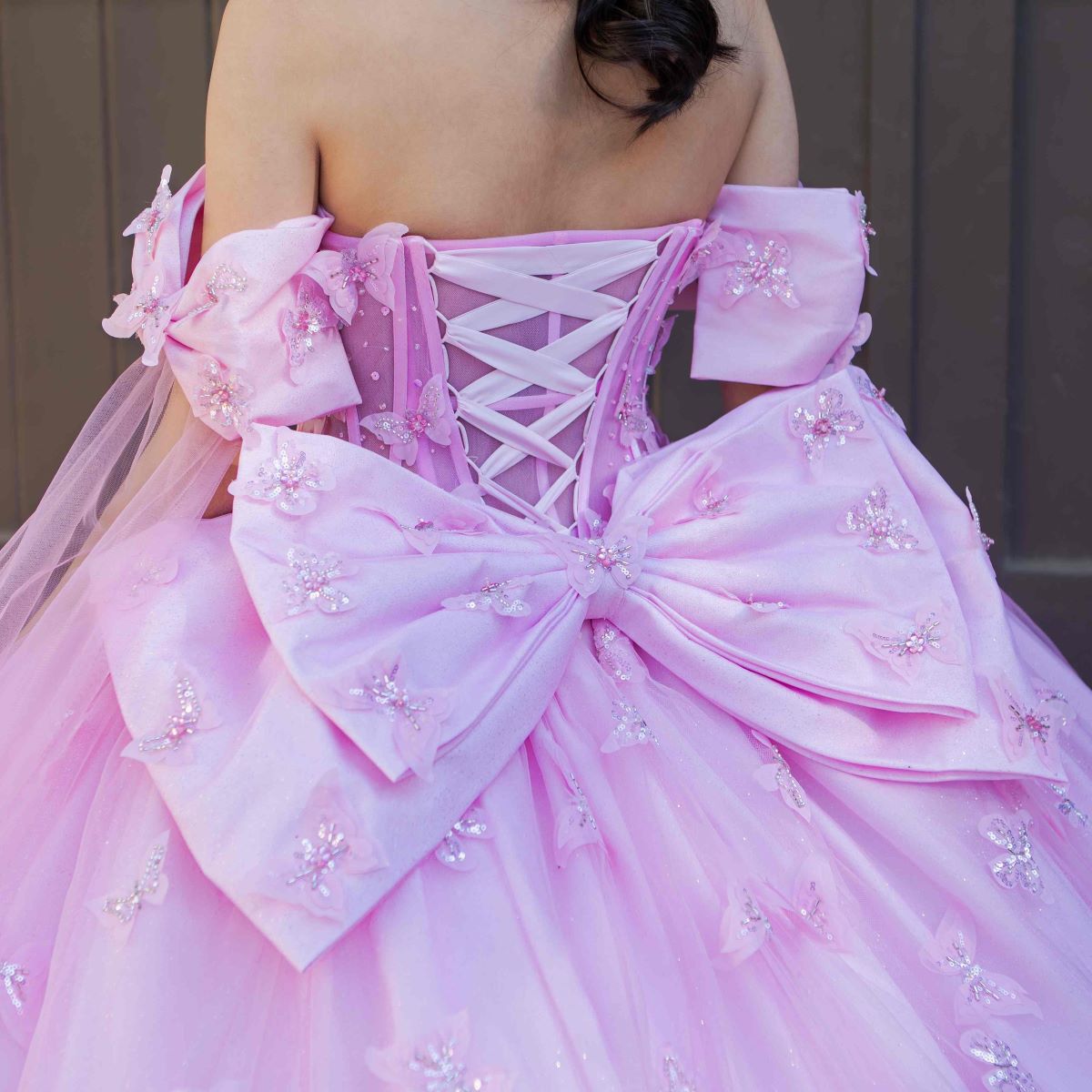 Cape Sleeve Ball Gown by Cinderella Couture 8350J - product image 4