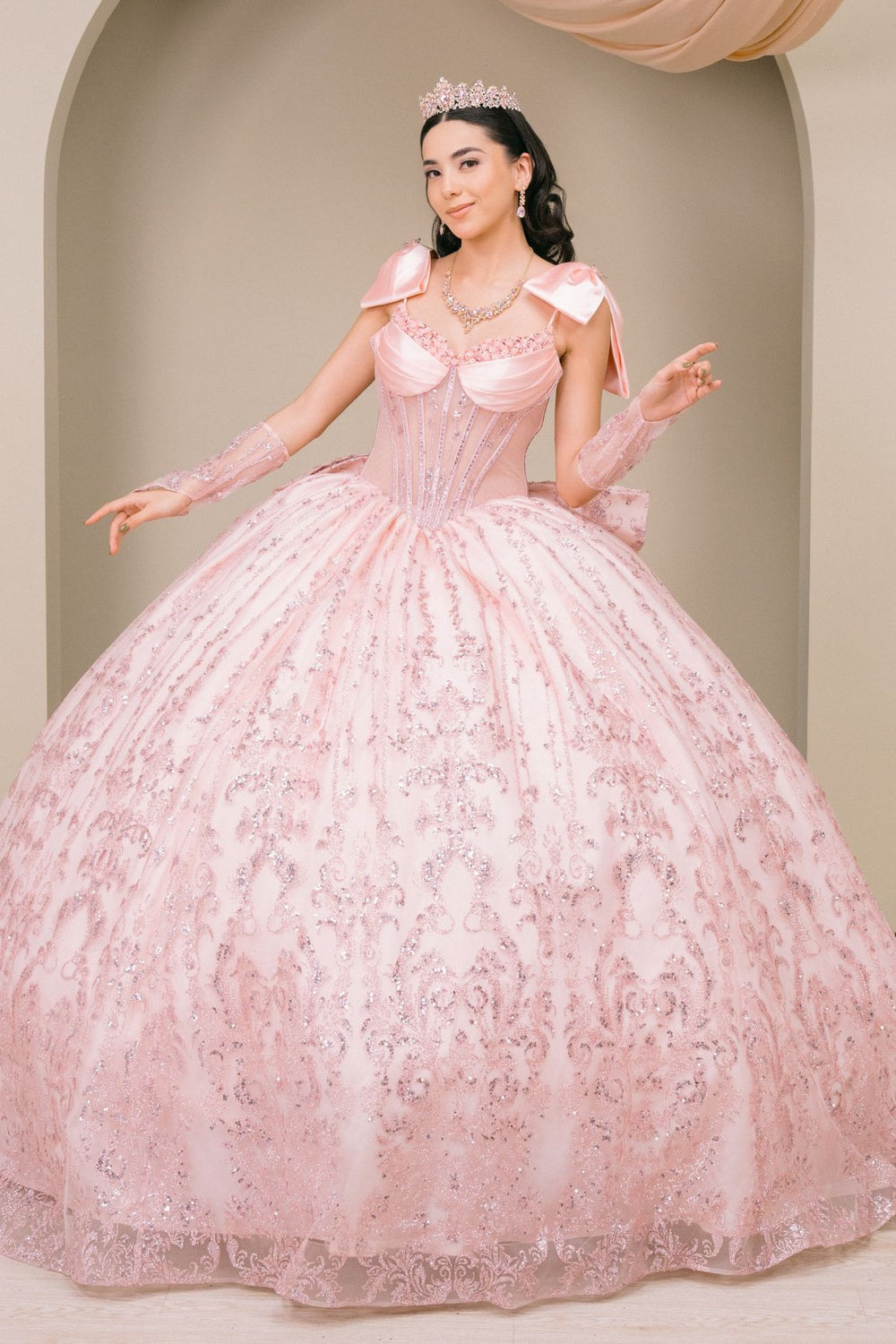 Sleeveless Bow Ball Gown by Cinderella Couture 8530JQ - product image 1