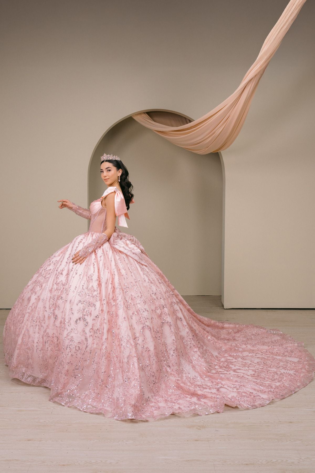 Sleeveless Bow Ball Gown by Cinderella Couture 8530JQ - product image 5