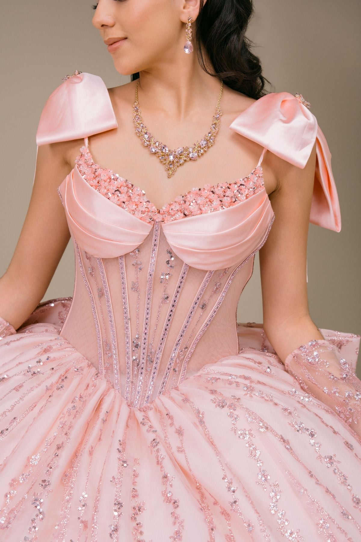 Sleeveless Bow Ball Gown by Cinderella Couture 8530JQ - product image 3