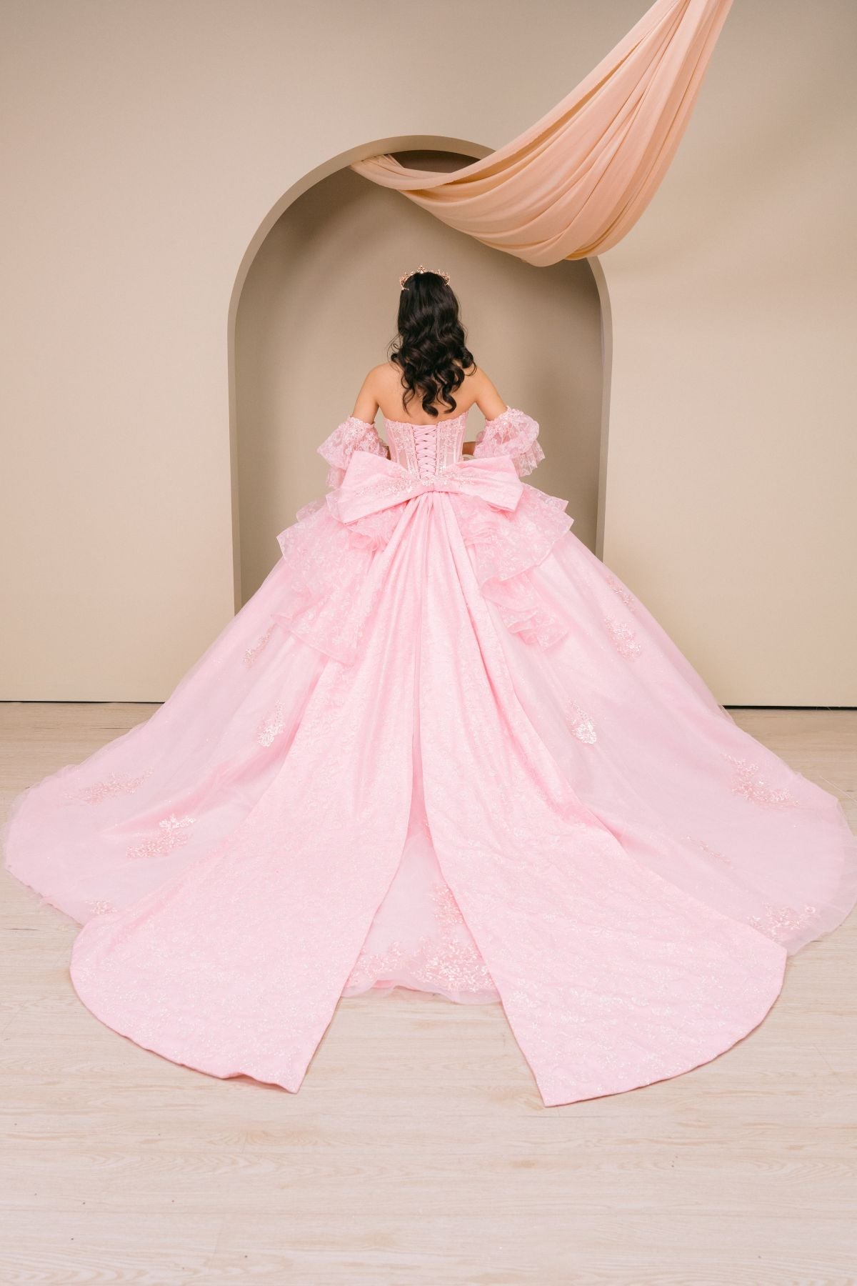 Lace Strapless Ball Gown by Cinderella Couture 8535JQ - product image 2