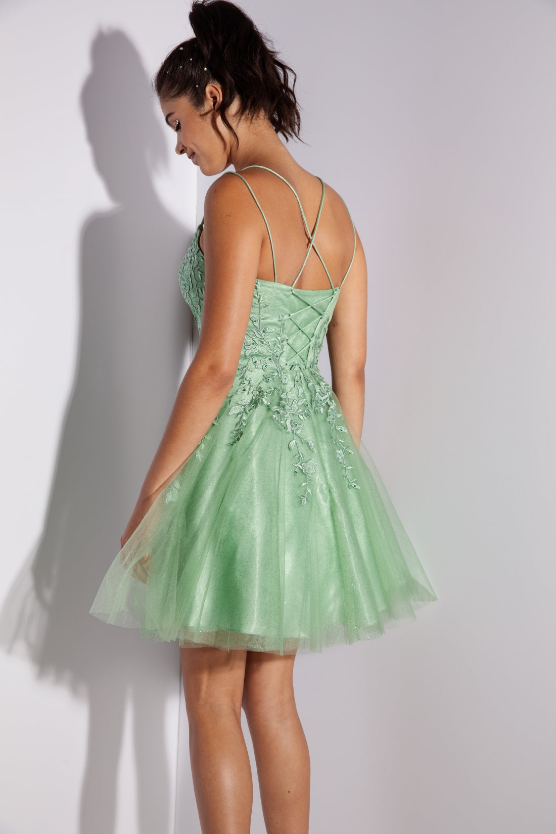 Applique Short Sleeveless A-line Dress by Eureka 9727 - product image 2