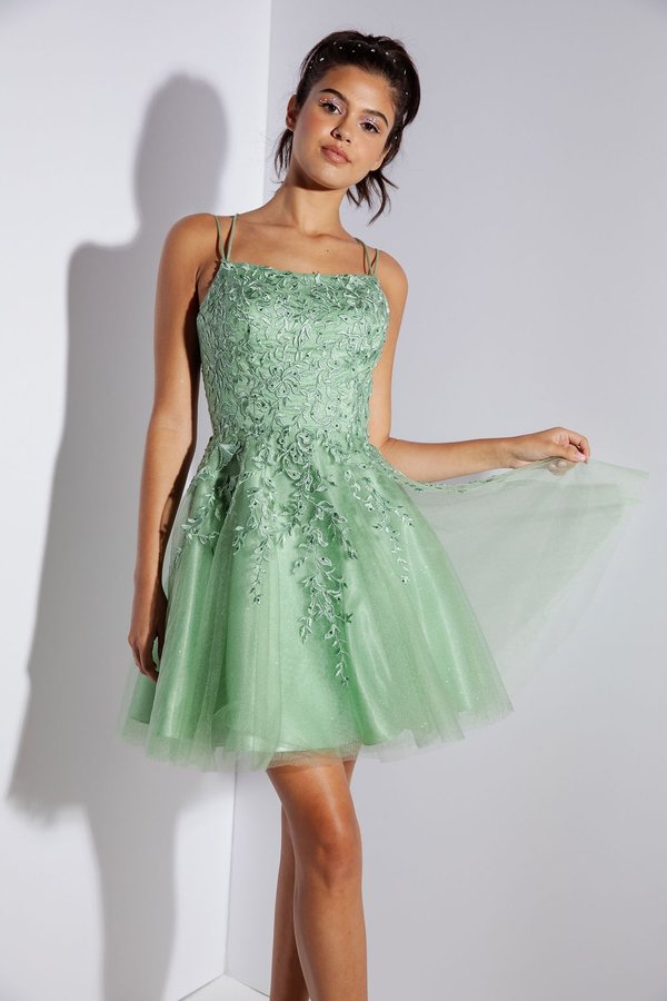 Applique Short Sleeveless A-line Dress by Eureka 9727 - product image 3