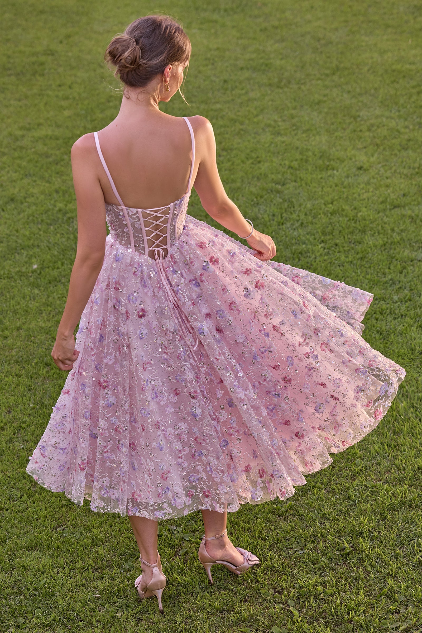 Sleeveless Tea Length Dress by Andrea and Leo A1523 - product image 4