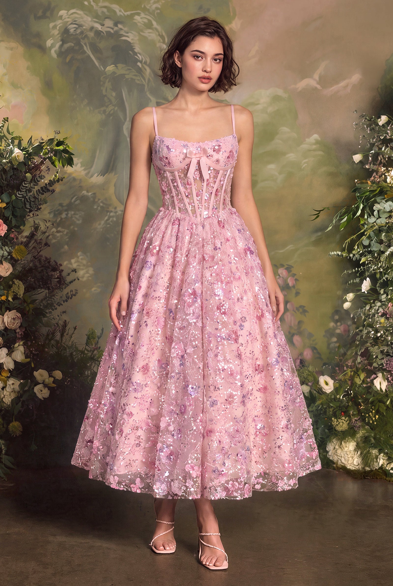 Sleeveless Tea Length Dress by Andrea and Leo A1523 - product image 5