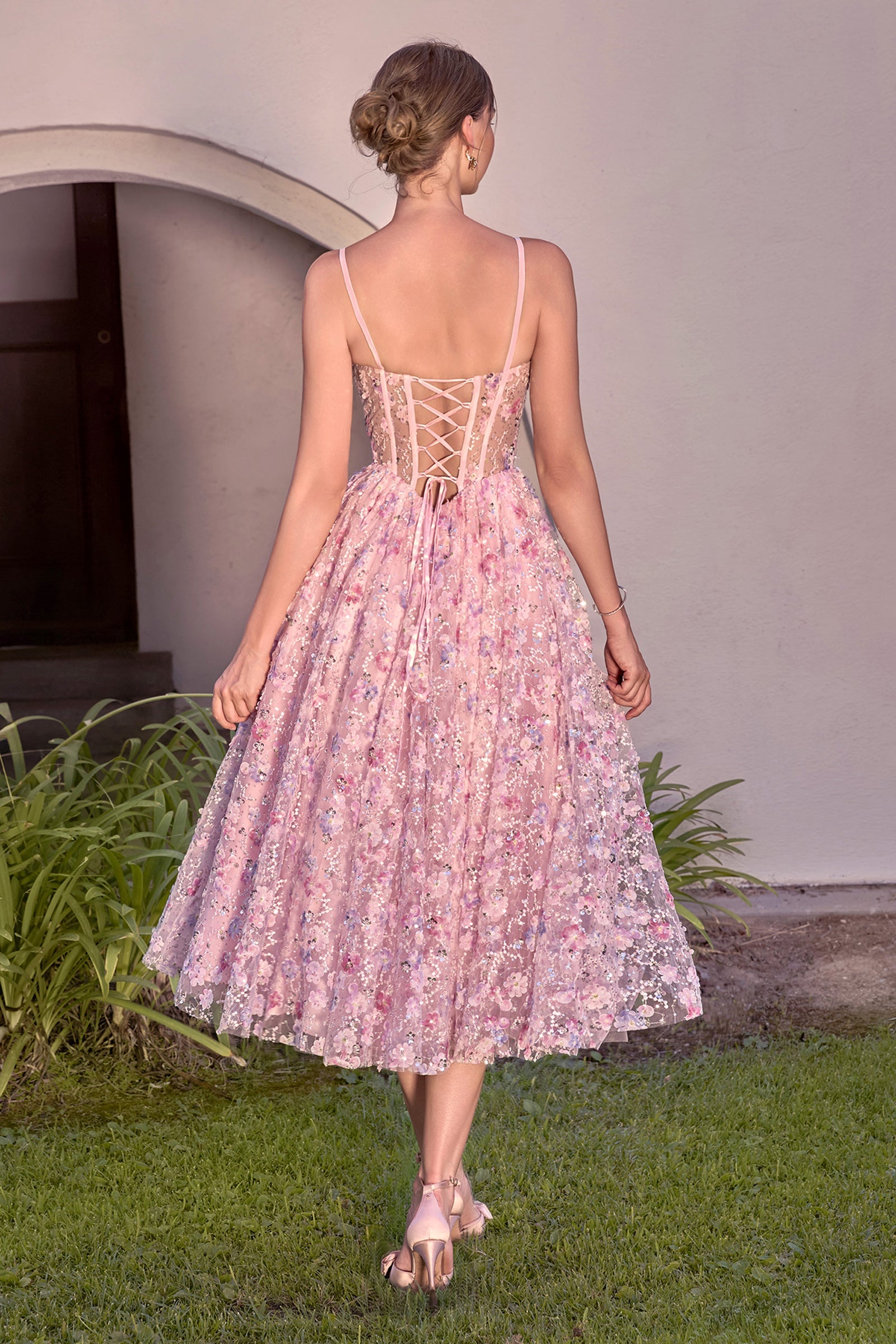 Sleeveless Tea Length Dress by Andrea and Leo A1523 - product image 2