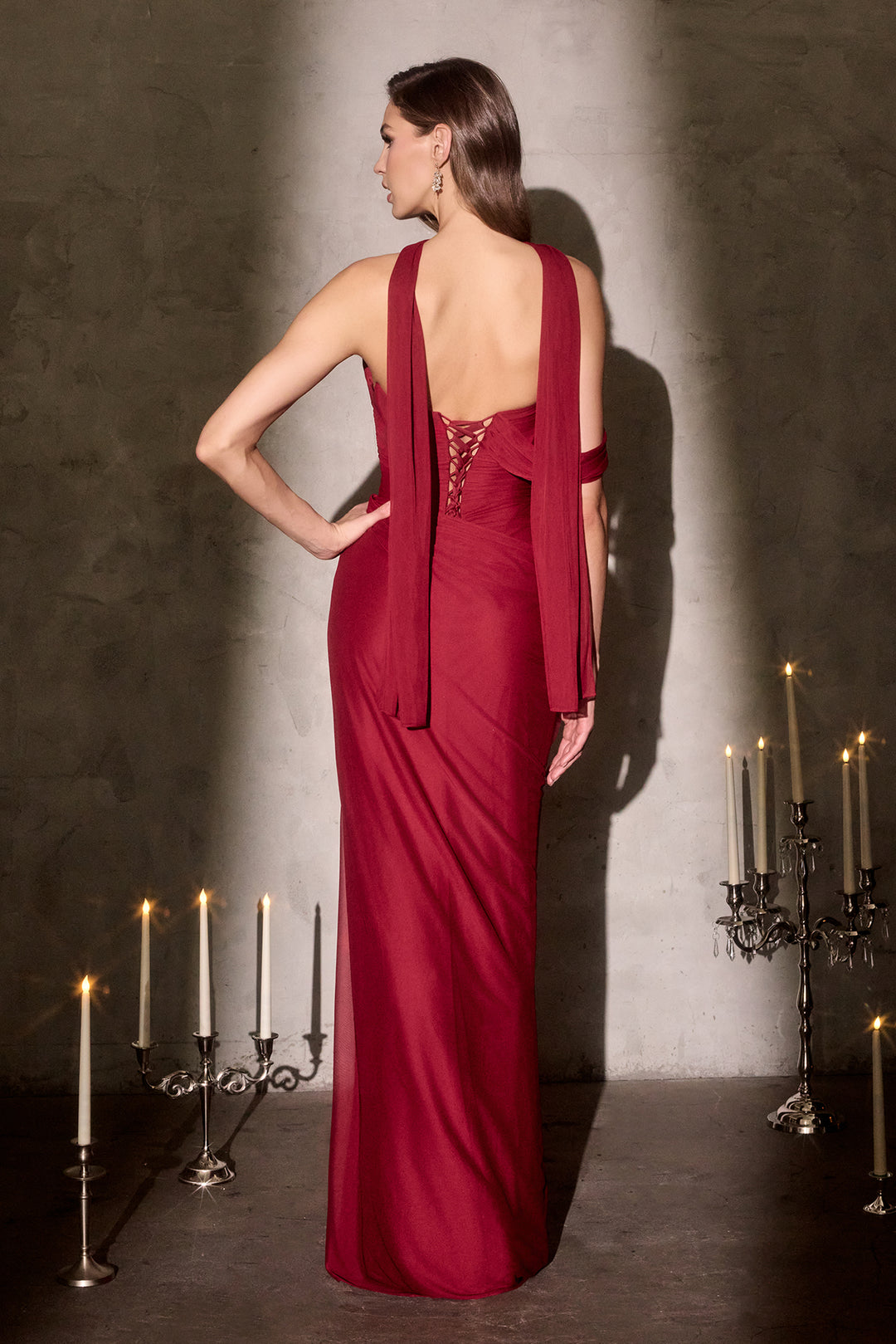 Chiffon Off Shoulder Slit Gown by Ladivine CD406 - image 22
