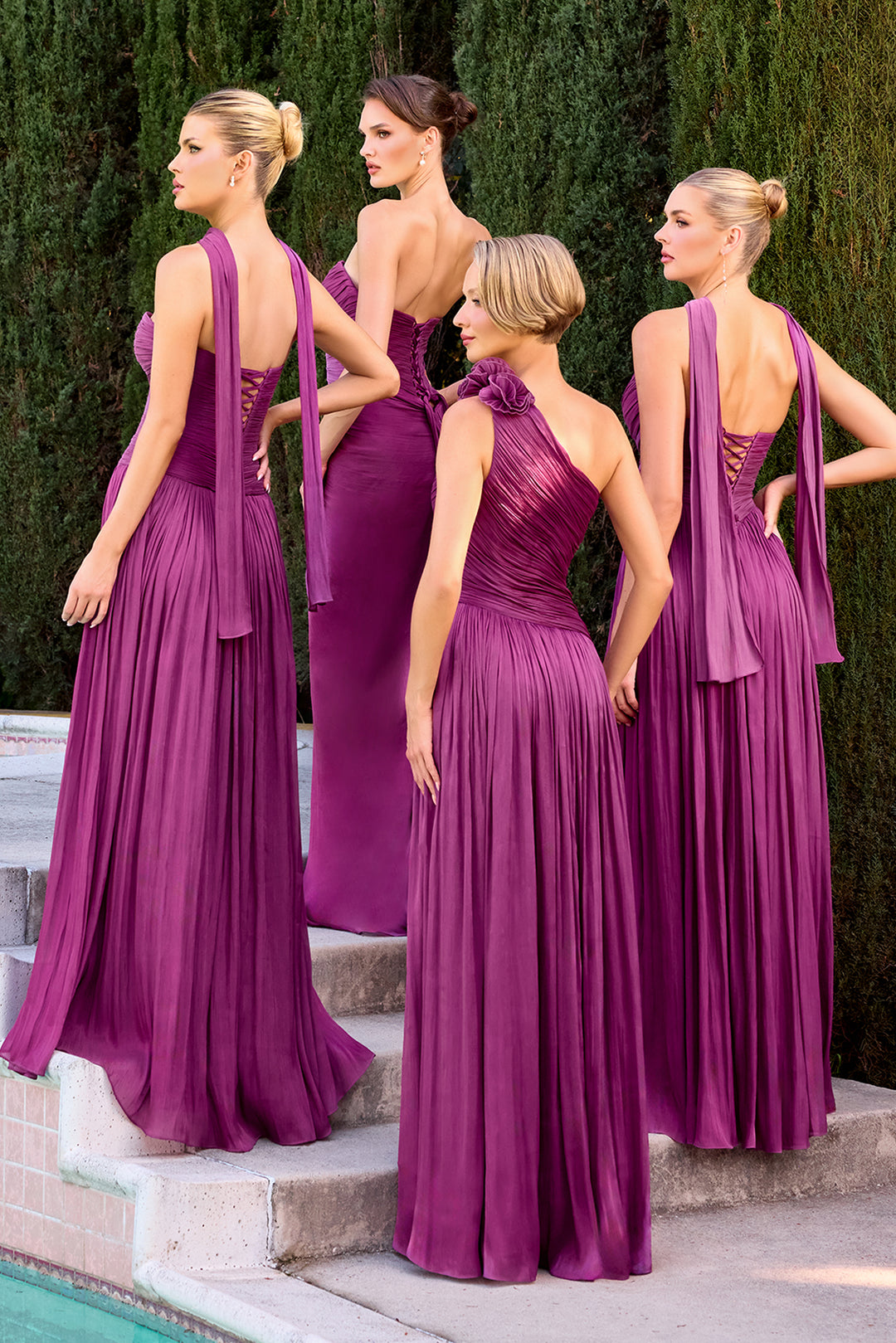 Chiffon Fitted Strapless Slit Gown by Ladivine CD411 - image 19