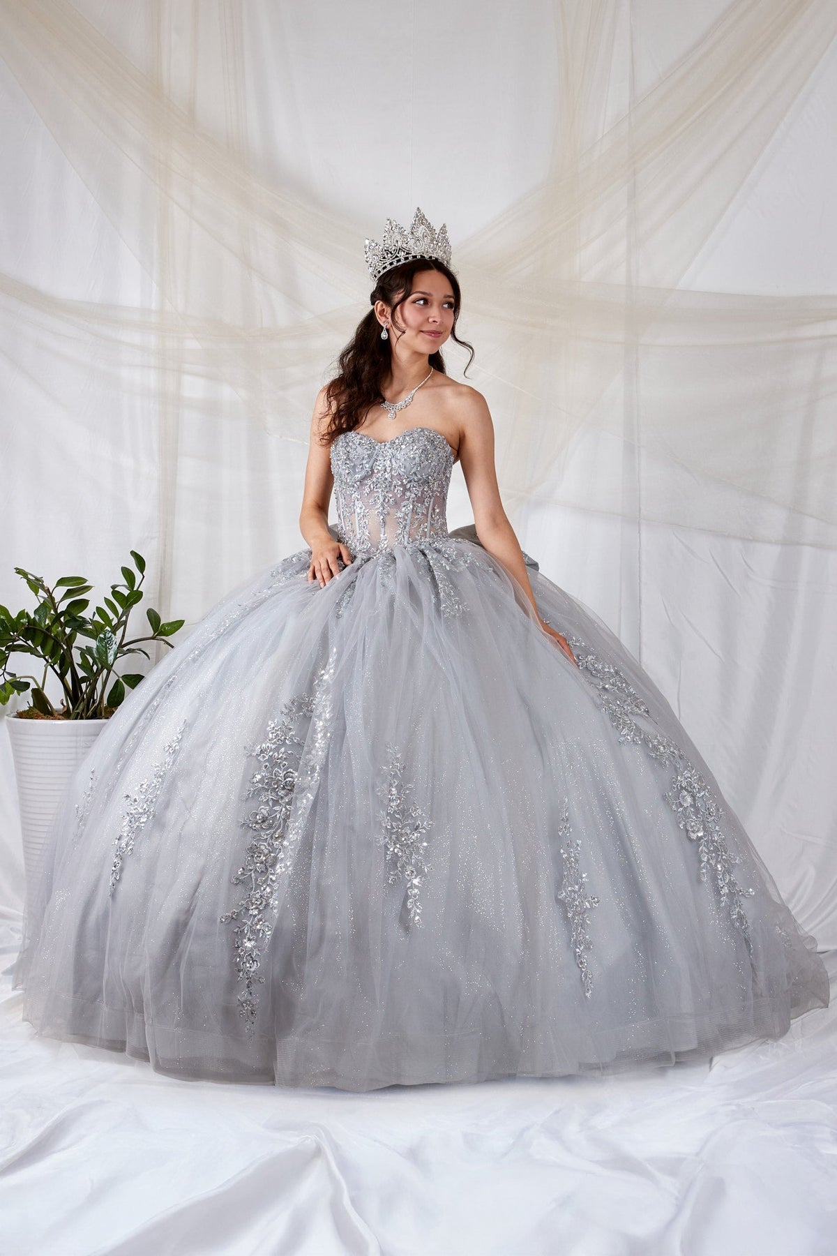 Applique Strapless Ball Gown by Calla SCL-30041 - product image 6