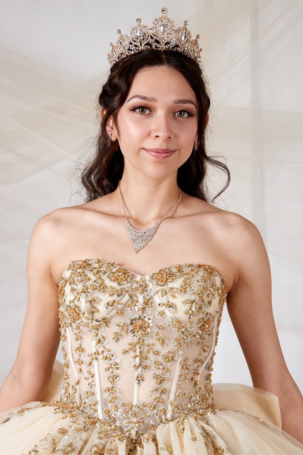 Applique Strapless Ball Gown by Calla SCL-30041 - product image 3