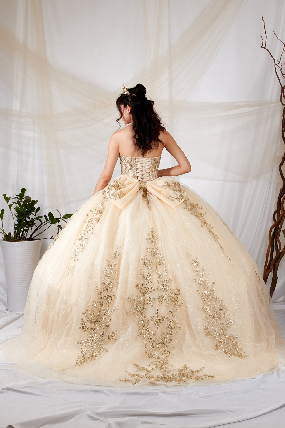 Applique Strapless Ball Gown by Calla SCL-30041 - product image 9