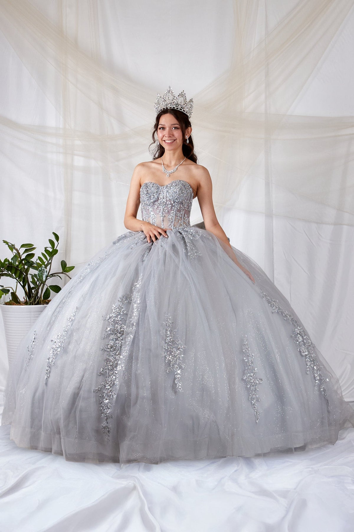 Applique Strapless Ball Gown by Calla SCL-30041 - product image 7
