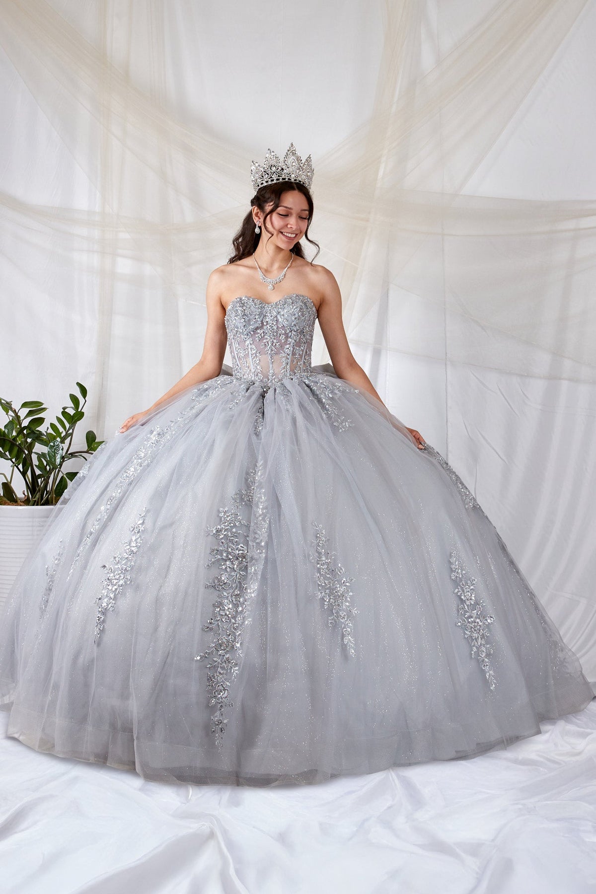 Applique Strapless Ball Gown by Calla SCL-30041 - product image 1