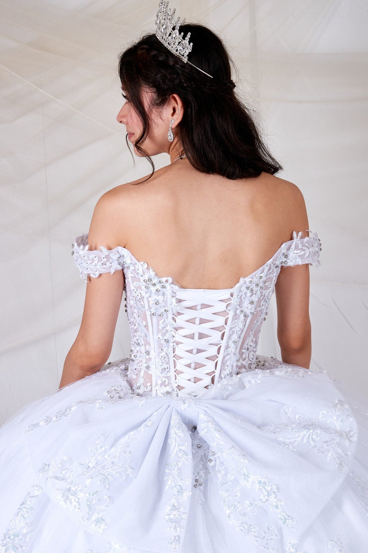 Off Shoulder Layered Ball Gown by Calla SCL-30040 - product image 3