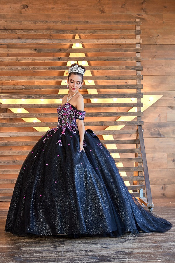 Applique Off Shoulder Bow Ball Gown by Calla SCL-30035 - product image 9