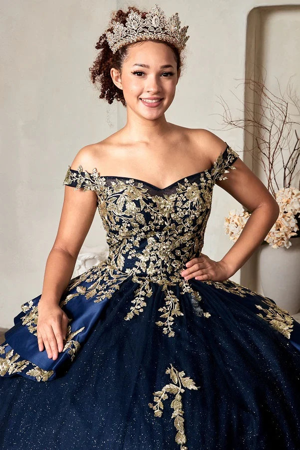 Applique Off Shoulder Ball Gown by Calla SCL-30020 - product image 3