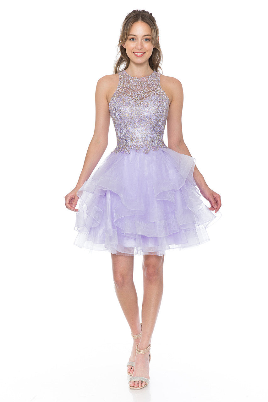 Short Halter Tiered Dress by Lenovia 8163 - product image 4