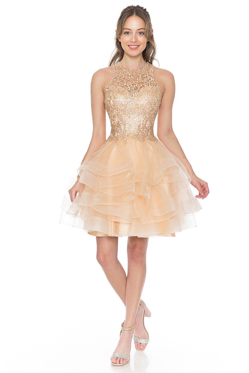 Short Halter Tiered Dress by Lenovia 8163 - product image 5