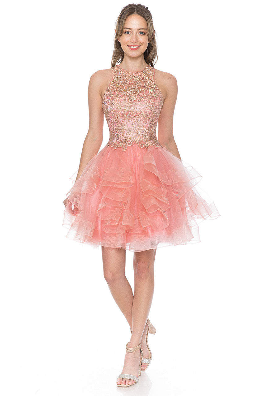 Short Halter Tiered Dress by Lenovia 8163 - product image 1