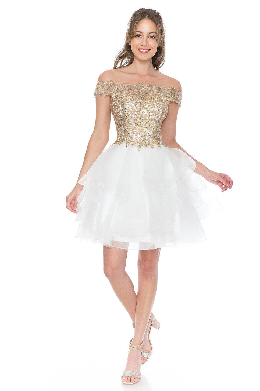 Short Off Shoulder Tiered Dress by Lenovia 8151 - product image 6