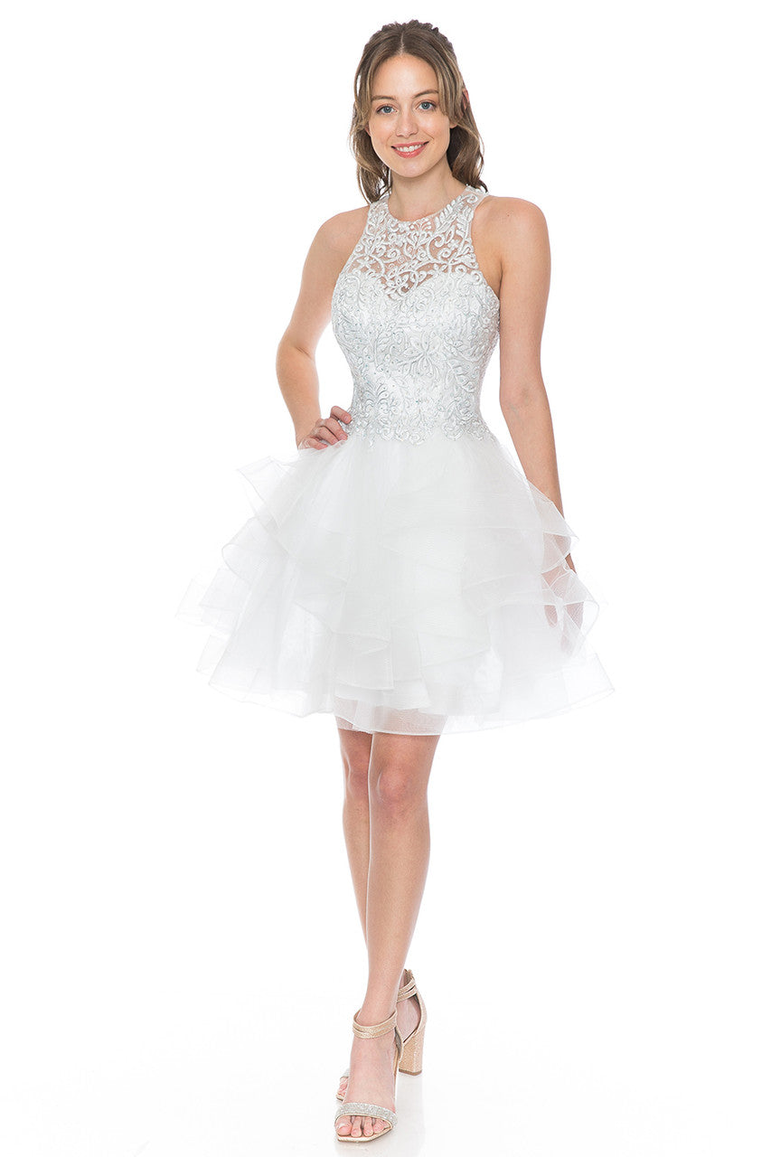 Short Halter Tiered Dress by Lenovia 8163 - product image 6